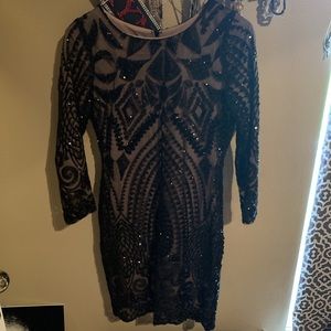 Black sequin dress